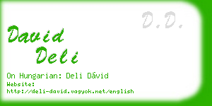 david deli business card